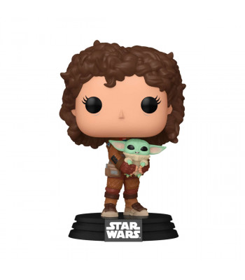 Фигурка Funko POP! Bobble Star Wars Mandalorian S9 Peli Motto w/Grogu