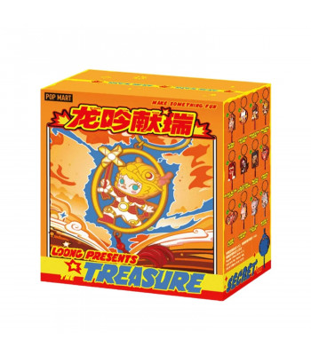 Случайный металлический брелок Loong Presents the Treasure. POP MART